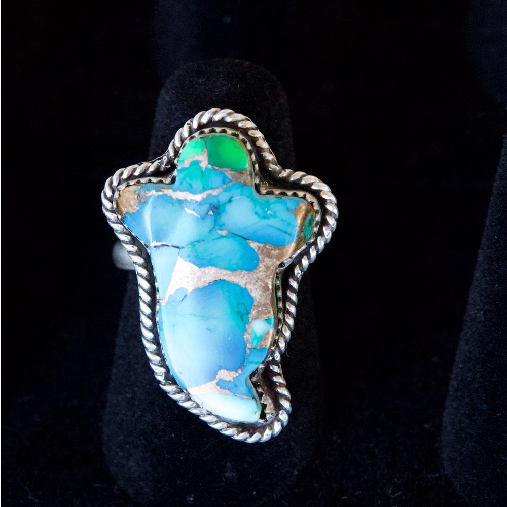Artisan Turquoise and Silver Ring